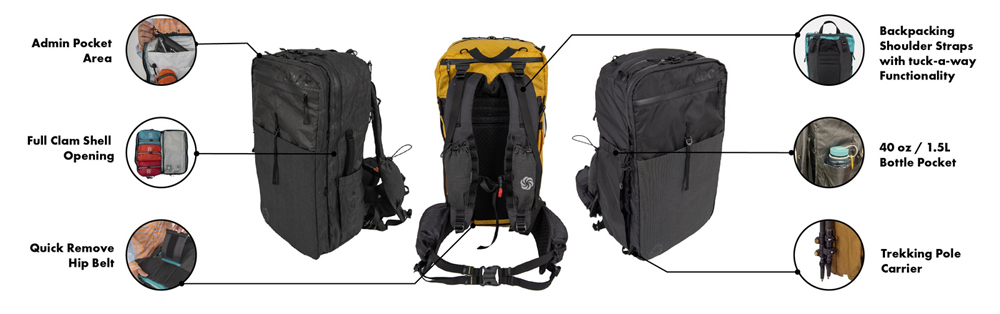 Six Moon Designs All Day Carry Travel Backpack ADC+